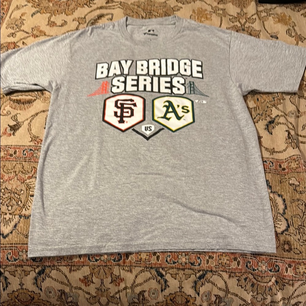 Fanatics SF Giants vs Oakland A’s Bay Bridge Series T-Shirt